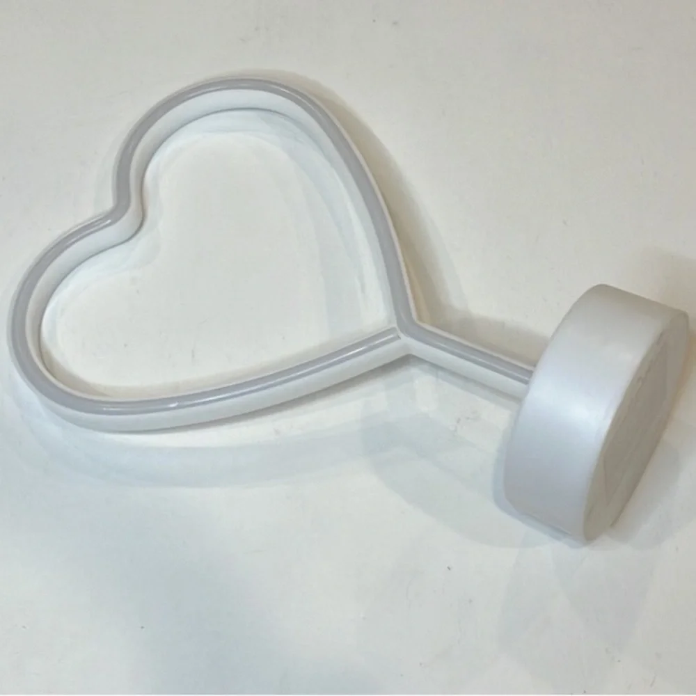 LED Neon Pink Heart Table Light